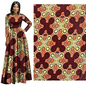 

yellow flower Factory direct sale of African apparel 100 * 60 density fabric clothing fabric wholesale tissus africain ankara