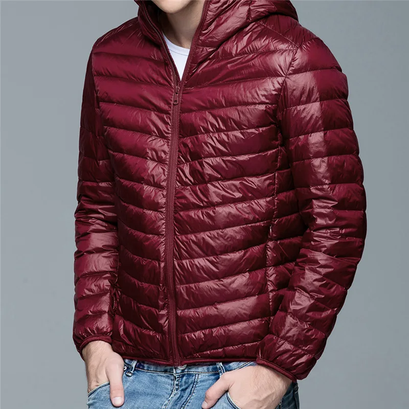 

Men Down Jackets Autumn Winter Ultralight Jacket White Duck Down Coat Male Winter Casual Down Jackets Coats Warm Parka