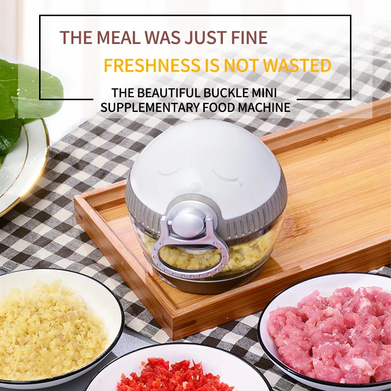

Manual Food Chopper Hand Pull Food Processor Garlic Press Mincer for Kitchen Meat Chopper Mincing Machine Vegetable Fruit
