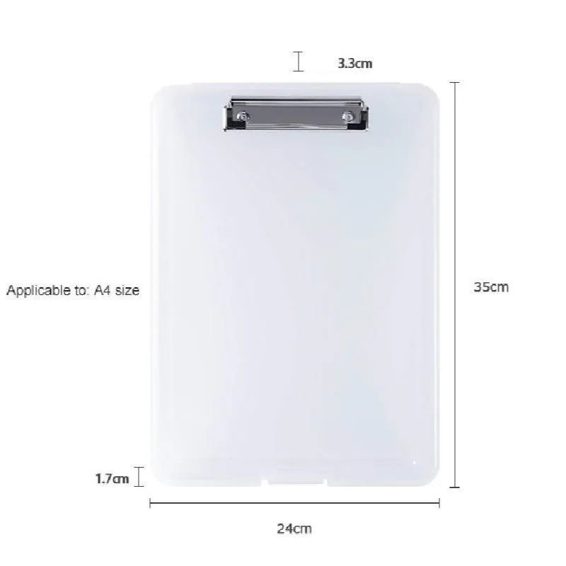 Multifunction A4 Size Folder With Elastic Clip Board Folder Plastic Storage Music Score Clip Box Document Pads Briefcase Bags