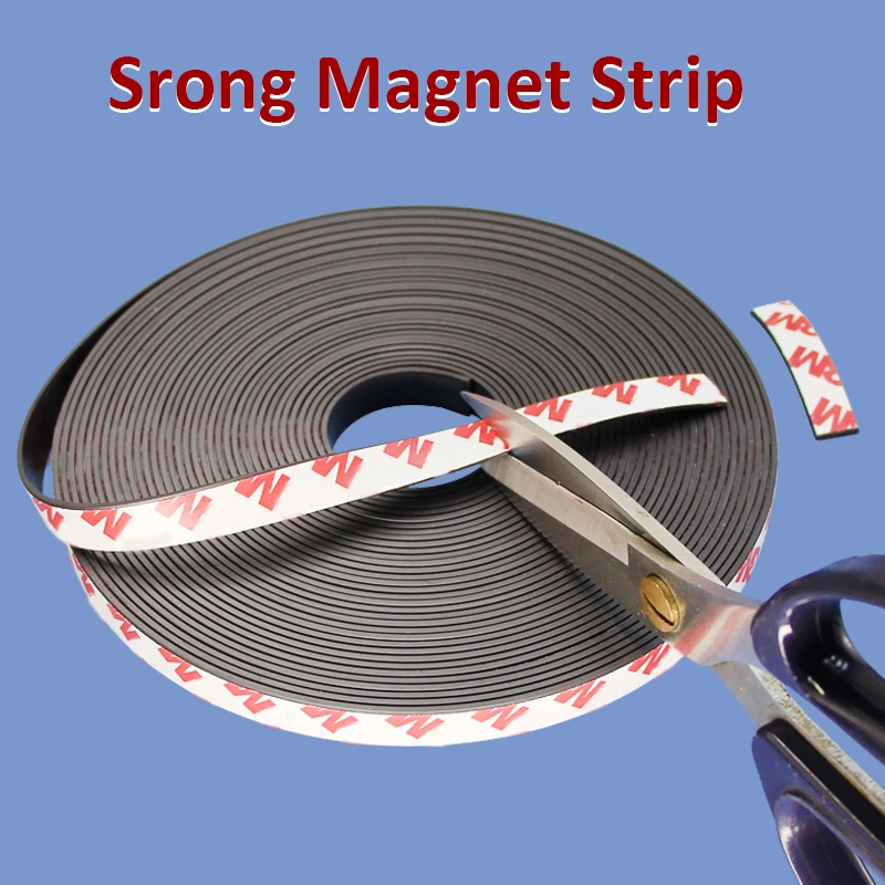 Nachtvlek maandelijks waterstof Sterke Flexibele Magneet Strip Zelfklevende Magnetische Tape Rubber Magneet  Tape Lengte 39.37Inch|Magnetische materialen| - AliExpress