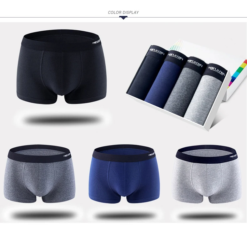 Hot Underwear Men Cotton Boxer Homme Brand Underpants Male Panties Breathbale Shorts U Convex Pouch Plus Size L-3XL