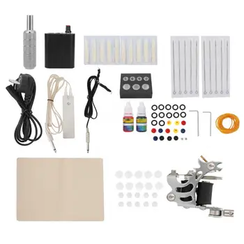

Professional Tattoo Kit Tattoo Machine Gun Ink Handle Needles Makeup Tools Set 90-264V