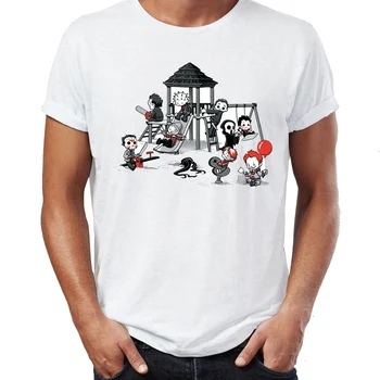 

Maniac Park Horror Movie Theme Park Jason Clown Saw Halloween Funny Artsy Tee Men's T Shirt Long Sleeve T Shirt Men