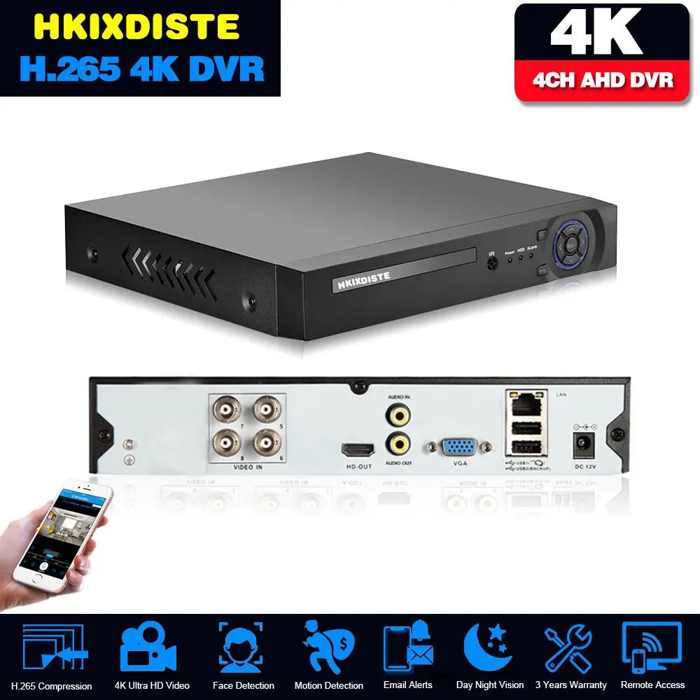 

8 Мп, 4 канала, 8 каналов, XMeye, обнаружение лица звука, 4K, Hi3531D, H.265, 8 каналов, 4 канала, гибридный коаксиальный, 6 в 1, система XVI TVI CVI NVR AHD DVR