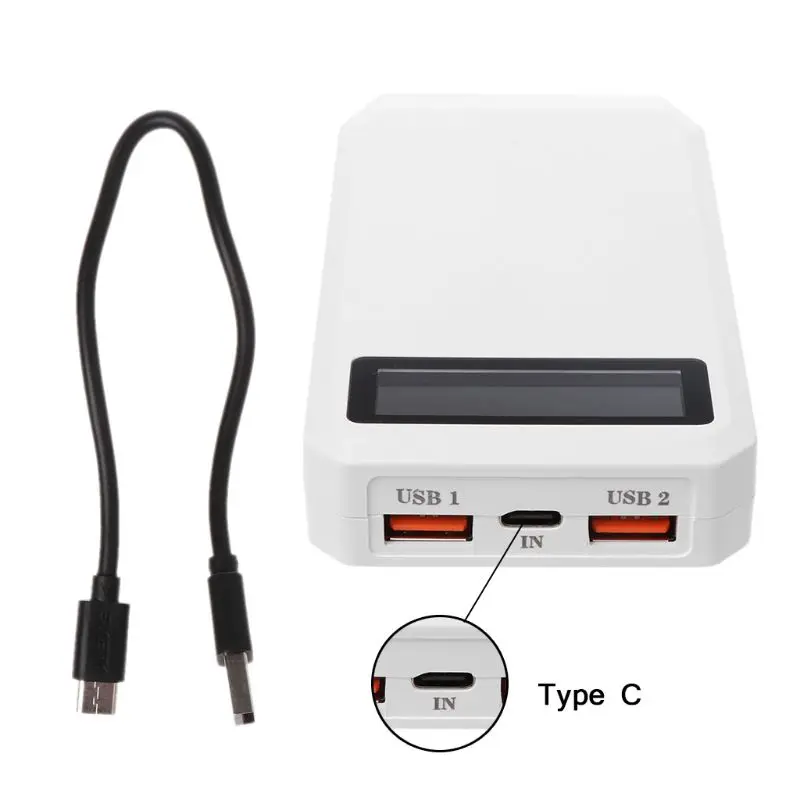 Без Батарея) Dual USB QC 3,0+ Тип C PD Выход 3x18650 батареи DIY Мощность банка коробка держатель чехол быстро Зарядное устройство для мобильного телефона