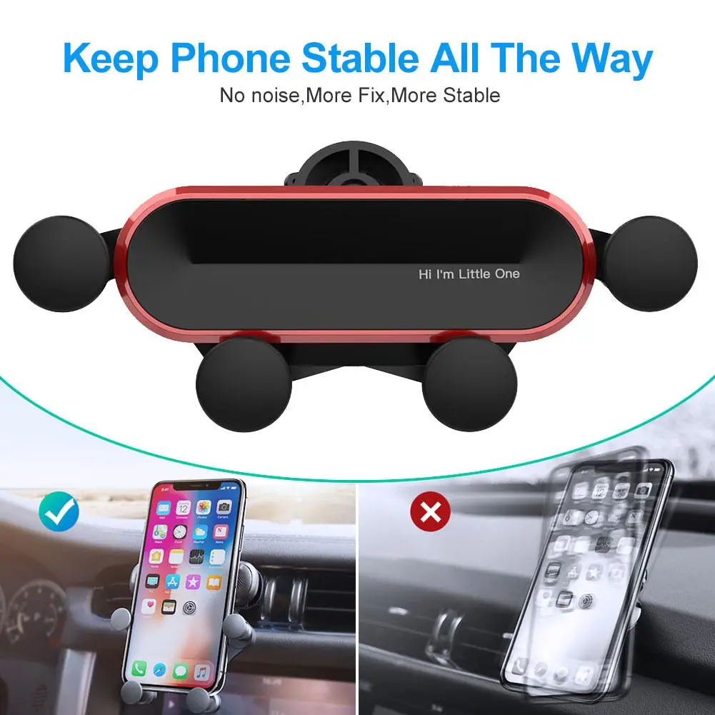 Маленький Универсальный гравитационный Автомобильный держатель для телефона Вентиляционное крепление без магнитного мобильного Подставка для телефона для IPhone samsung Xiaomi htc