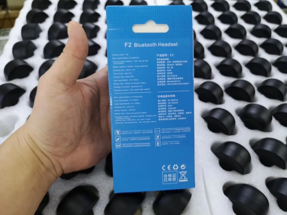 Беспроводная bluetooth-гарнитура Серии F2 airdots обновленная версия дисплея питания мини-гарнитура для xiaomi iphone huawei sumsang