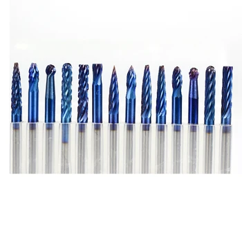 

Carbide Rotary Drill Bit Blue Nano-Coated Single Double Flute Tool 20pcs/Set High Speed Steel Titanium Coated Hex Shank Screwdr