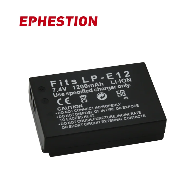 

EPHESTION LP-E12 LPE12 LP E12 Camera Battery For Canon EOS M10 Kiss X7 Rebel SL1 EOS 100D DSLR Battery L10 High Capacity