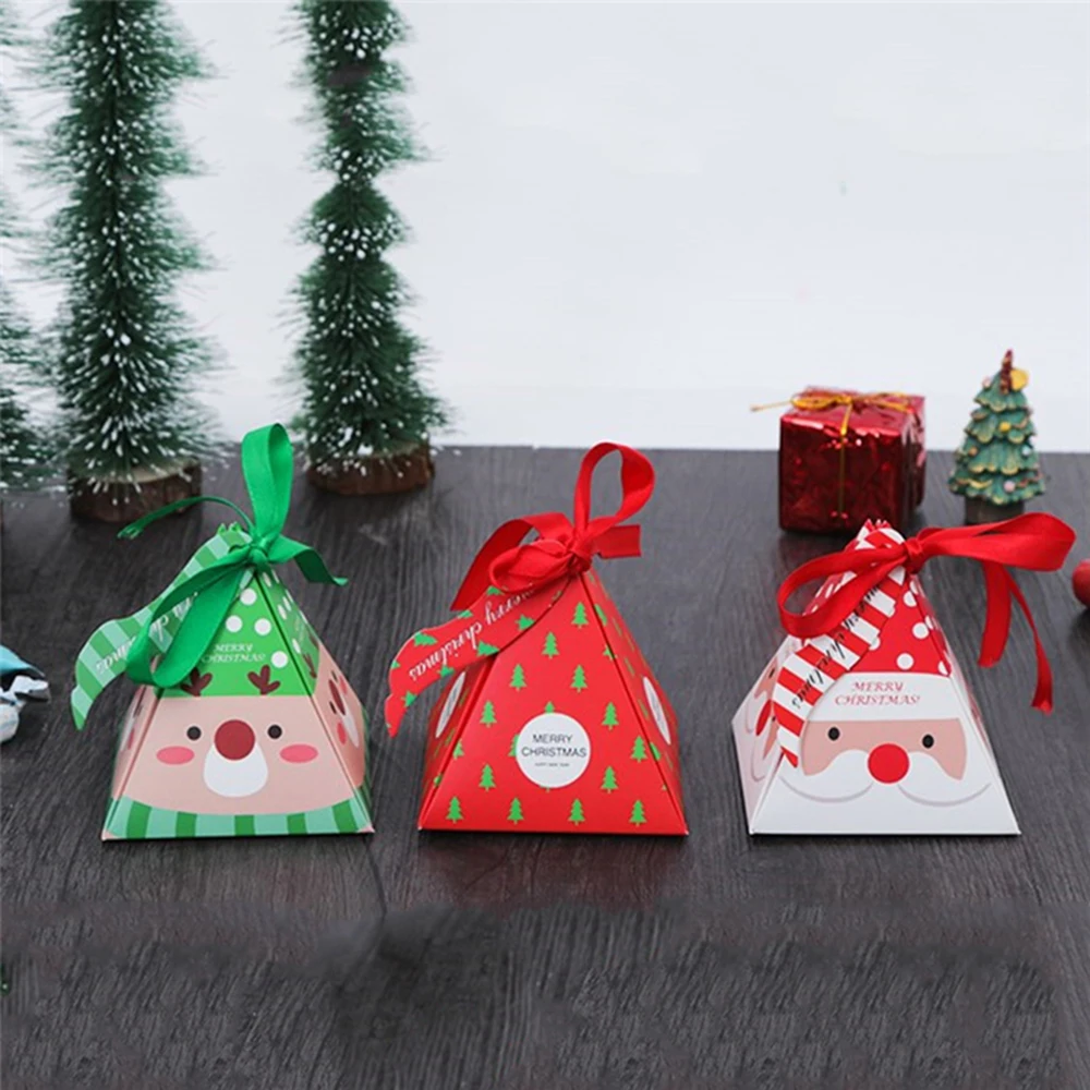 5 шт. Веселая коробка с рождественскими конфетами сумка рождественская ель подарок коробка с колокольчиками подарочные коробка контейнер для сумок поставки необычная коробка
