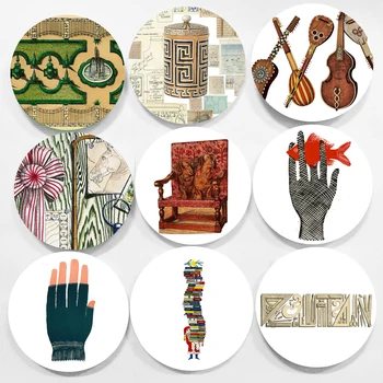 

Decorative Plate Variety Wall Plates Round Dish Nordic Style Hand-Made Design High-Quality Trays Decorative Home Bar Studio