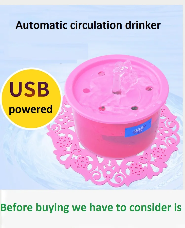 USB Электрический диспенсер для воды для домашних животных кошка автоматическая циркуляция воды машина питьевой фонтан собака активный кислородный водный питатель