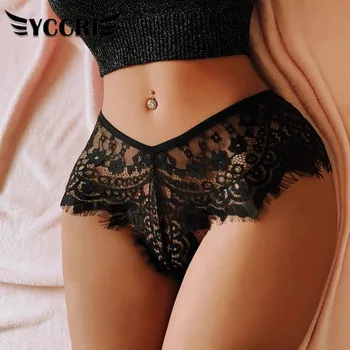 

YCCRI Fashion Underwear Plus Size Lace Panties Women Sexy Lingerie Panties Transparent Underwear Hot Sale Transparent Knickers