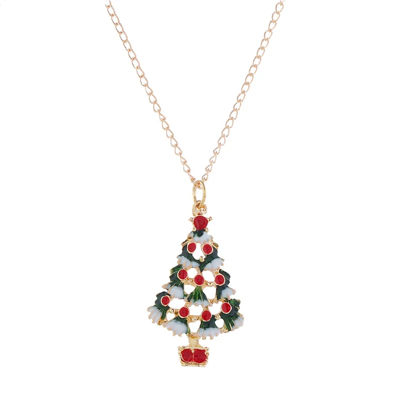 Xmas Necklaces 06 Рождественский очаровательный браслет Санта Клаус Рождественская елка кулон рождественские украшения для дома Noel Navidad рождественские украшения подарок - Цвет: Xmas Necklaces 06