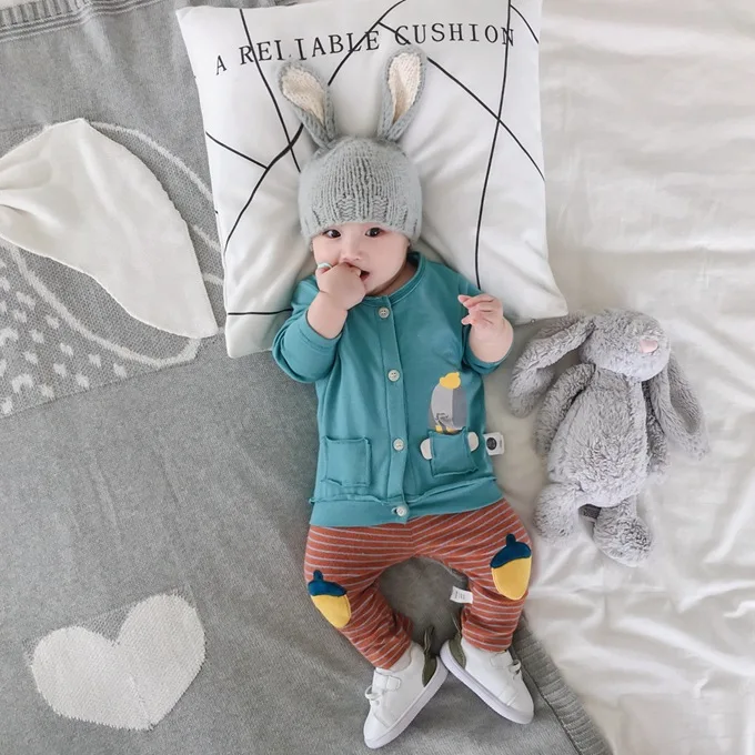 Мини Babe городская Одежда для младенцев Детские универсальные брюки; сезон весна-осень; новые продукты детская одежда платья в полоску с рисунком, детская одежда