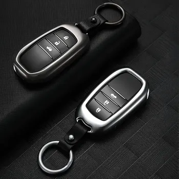 

Car Key Case Cover with Key Chain Shell Protect Key Holder Storage Styling Car Accessories for Toyota RAV4 Alphard