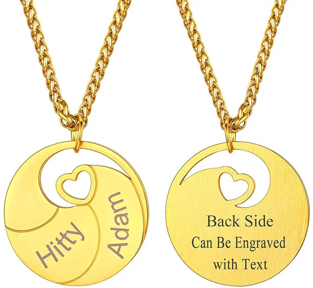 U7 Personalized Mothers Necklace  2-6 Child Name Stainless Steel Medal Pendant Family Names Necklace for Women cloth infant toys plush family member hand role play story telling toy cartoon hand parent child interactive toys