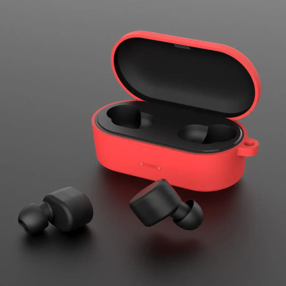 Простой силиконовый чехол для наушников подходит беспроводных QCY T1S/T2C bluetooth QS2