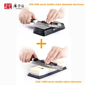 

360/600 mesh diamond sharpening whetstone and 240/1000 mesh whetstone sharpener combination set-TG0831+TG6124