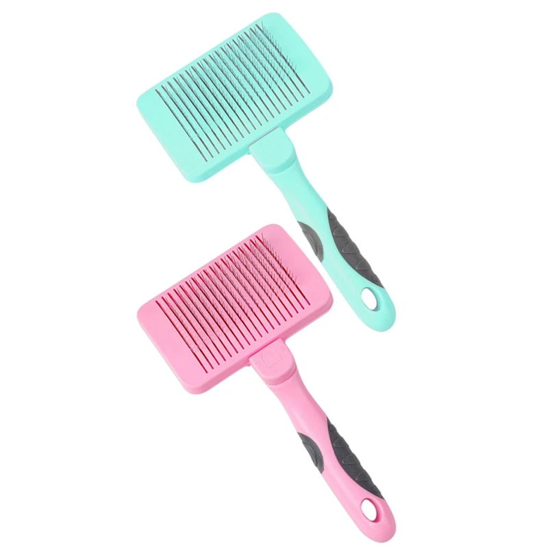 

Pet Self Cleaning Steel Wire Comb Dogs Grooming Comb for Removing Loose Hair
