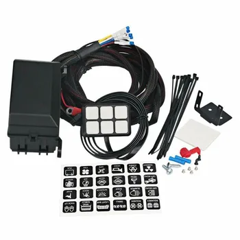 

1 Set Black 6 Gang Switch Panel 40A 960W Electronic Relay System Circuit Control Box Waterproof Fuse Box 12V 24V