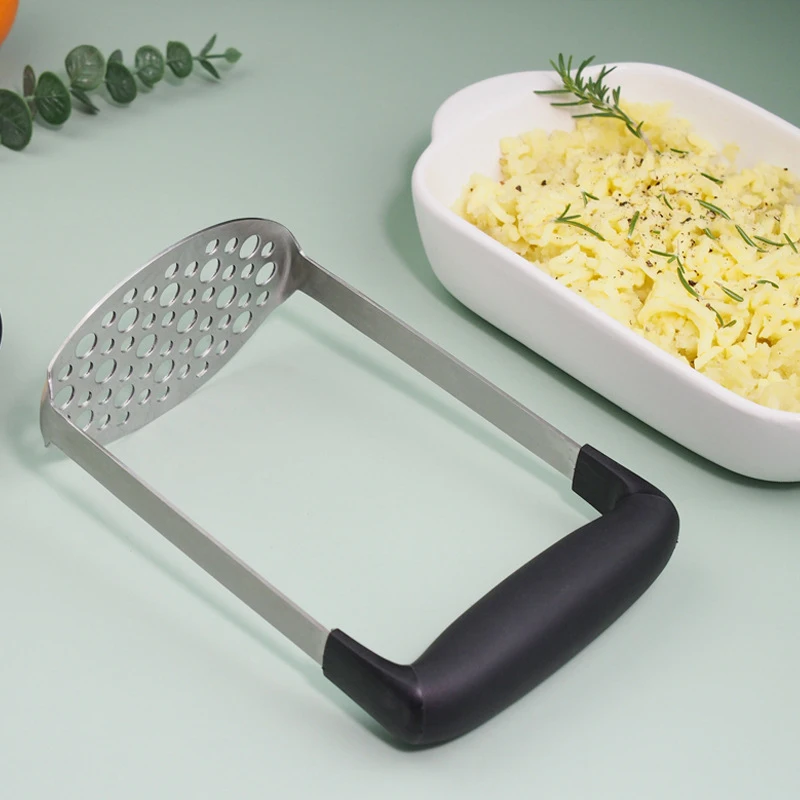 Stainless Steel Potato Pusher Pressed Potato Masher Ricer Puree Fruit Juice Maker Smooth Mashed Potatoes Crusher Kitchen Gadget potato masher