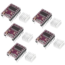 

5 PCS 3D Printer Parts A4988 DRV8825 Stepper Motor Driver With Heat Sink For SKR V1.3 GTR V1.0 RAMPS 1.4 1.6 MKS GEN V1.4 Board