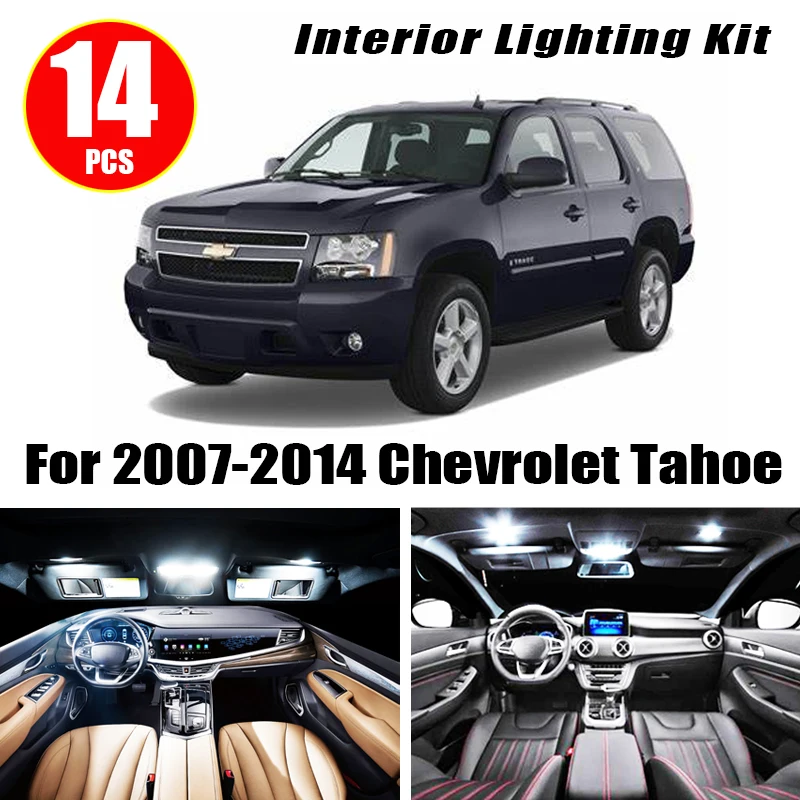 14 шт. светодиодный льные светодиодные лампы для салона комплект 2007-2014 Chevy Chevrolet Tahoe