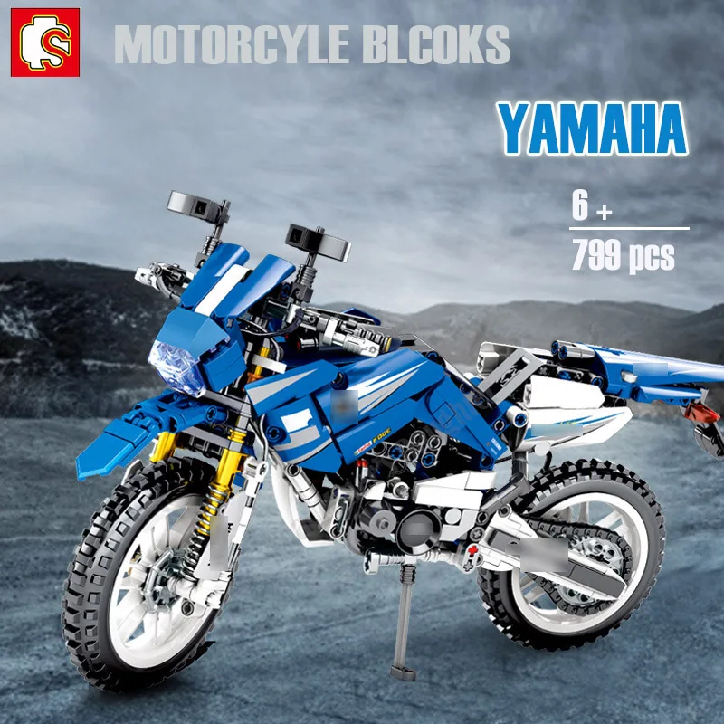 799 шт. SEMBO техника строительные блоки мотоцикла YAMAHA WR 250 Creator Expert Кирпичи игрушки