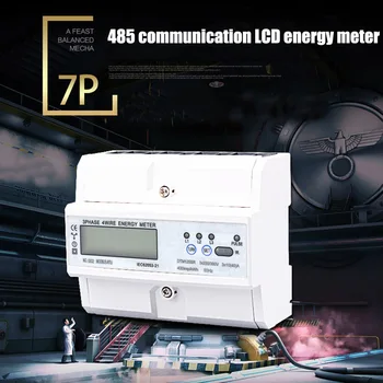 

Electronic Watt Power Consumption Energy Meter Digital Display 3 Phase 4 Wire DTM125SR CLH@8