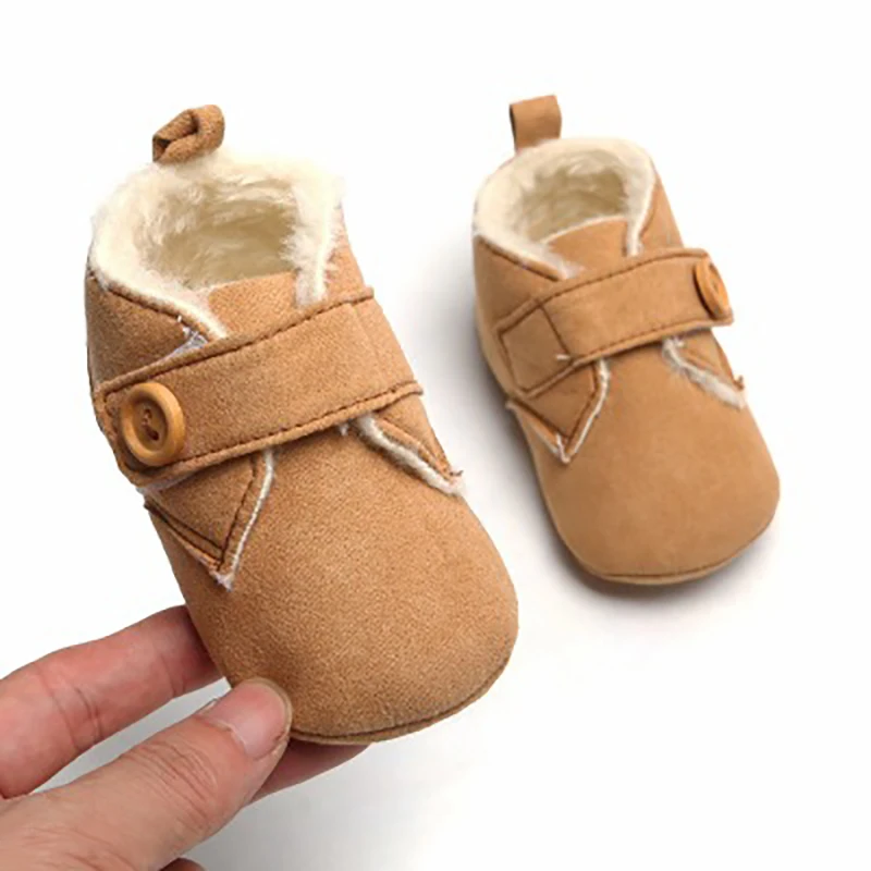 New Winter Baby Shoes First Walkers Non-slip Infants Kids Boots Shoes Newborn Baby Girls Boys Shoes Warm Thicken