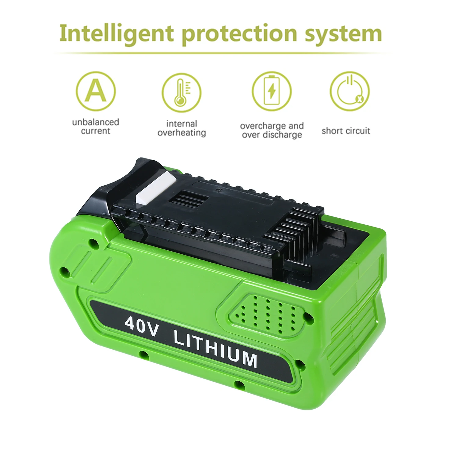 2500 mah/4000 mah/5000 mah перезаряжаемая запасная батарея для 40V GreenWorks 29462 29472 22272 G-MAX GMAX
