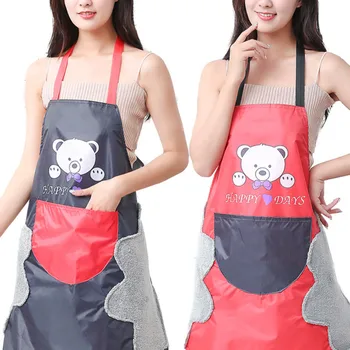 

New Cute Cartoon Kitchen Apron Waterproof Apron Cotton Linen Easy To Clean Home Tools 9 Styles To Choose From-30