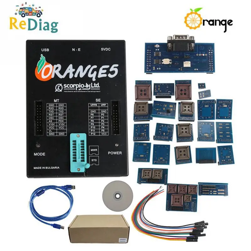 

Newest OEM Orange5 With Full Adapter Professional Full Packet Hardware + Enhanced Function Software Orange 5 With Russian