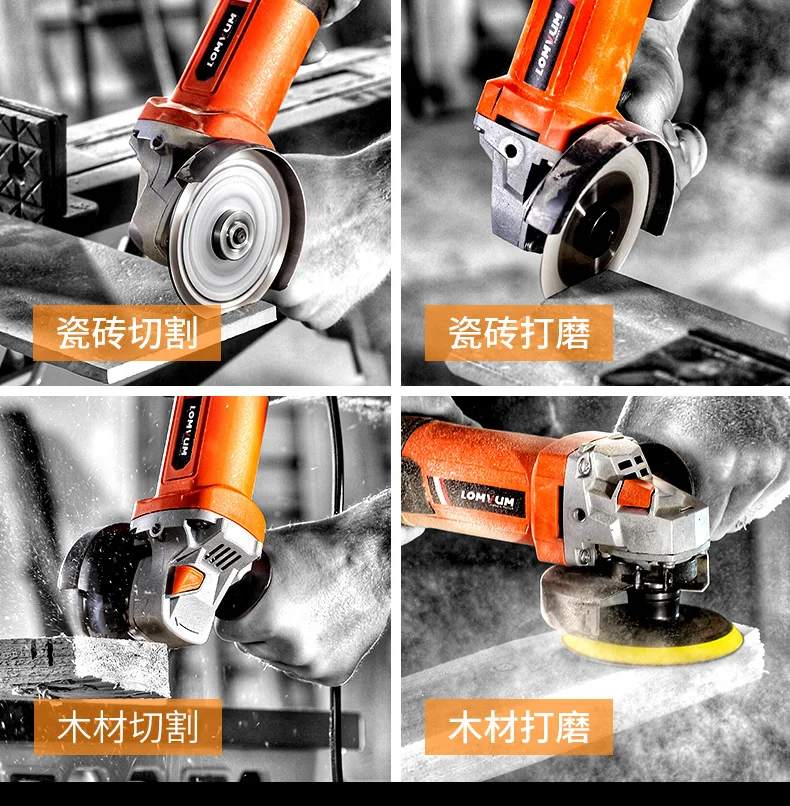 Lypeh Grinding Machine Multi-functional Household Angle Grinder Polishing Machine Hand Mill Small Cutting Machine Hand Wheel Pol