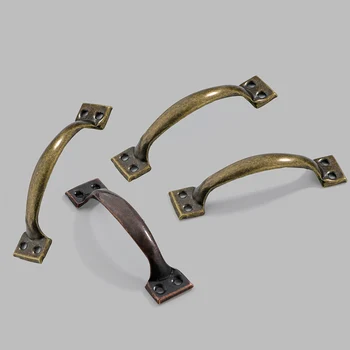 Vintage Door Handles 5pcsset Antique Knobs Bronze Handles for Kitchen Door Cabinets Cupboard Handles Furniture Hardware Tools