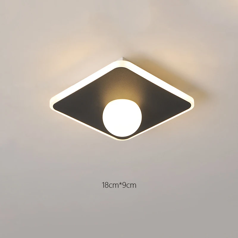 Black Square Современный светодиодный потолочный светильник для гостиной спальни для коридора балкона лампа освещение салона поверхностного монтажа квадратный светодиодный потолочный светильник - Цвет корпуса: Black Square