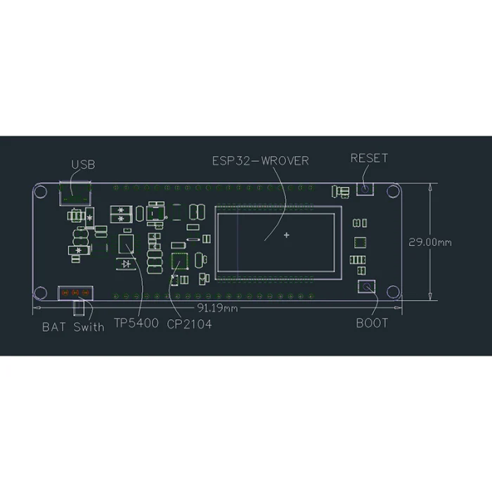 TTGO T-8 Мбайт PSRAM ESP32-WROVER-B Bluetooth модуль беспроводного доступа Wi-Fi макетная плата PUO88