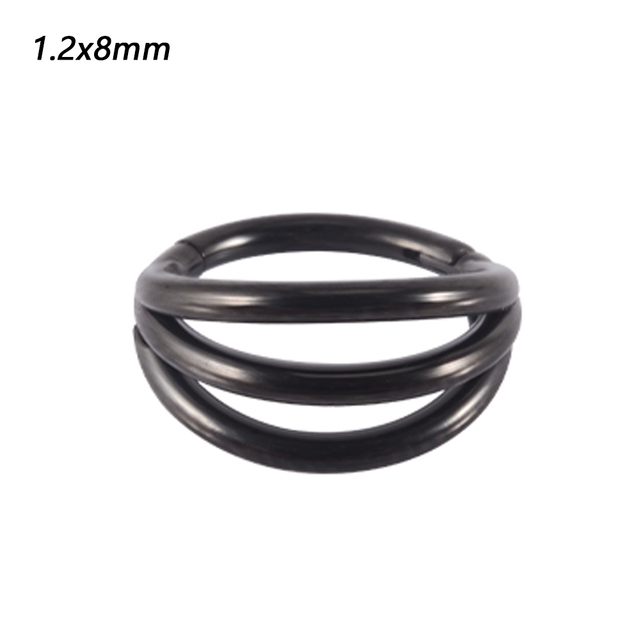 361L Surgical Steel Septum Clicker Crystal Moon Hoop Nose Ring Ear Tragus Cartilage Daith Earring 16G Piercing Body Jewelry