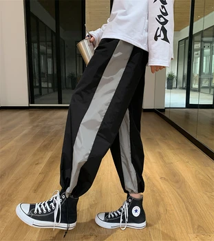 

2020 Men Sweatpants Loose Joggers Pants Sportswear Track Harem Men Streetwear Pant Side Stripe Track Jogger