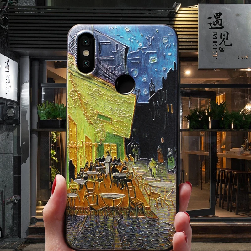Для Xiaomi Redmi Note 8 Pro Чехол Ван Гог звездное небо рельефный силиконовый чехол для Xiaomi 8 lite 9 se Note 7 8 Pro противоударный чехол