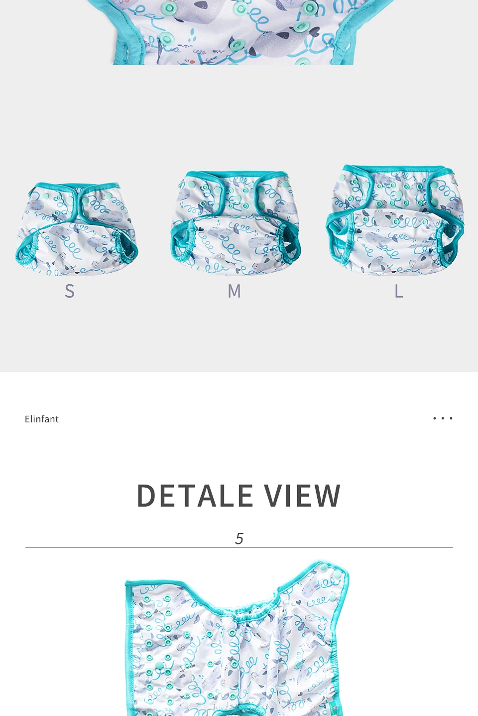 Elinfant Baby Windel Abdeckung Wasserdicht Dicht Qualität Verstellbare Abdeckung Fit 8 - 35 £ Wiederverwendbare Waschbar Tuch Windeln – Detail 7