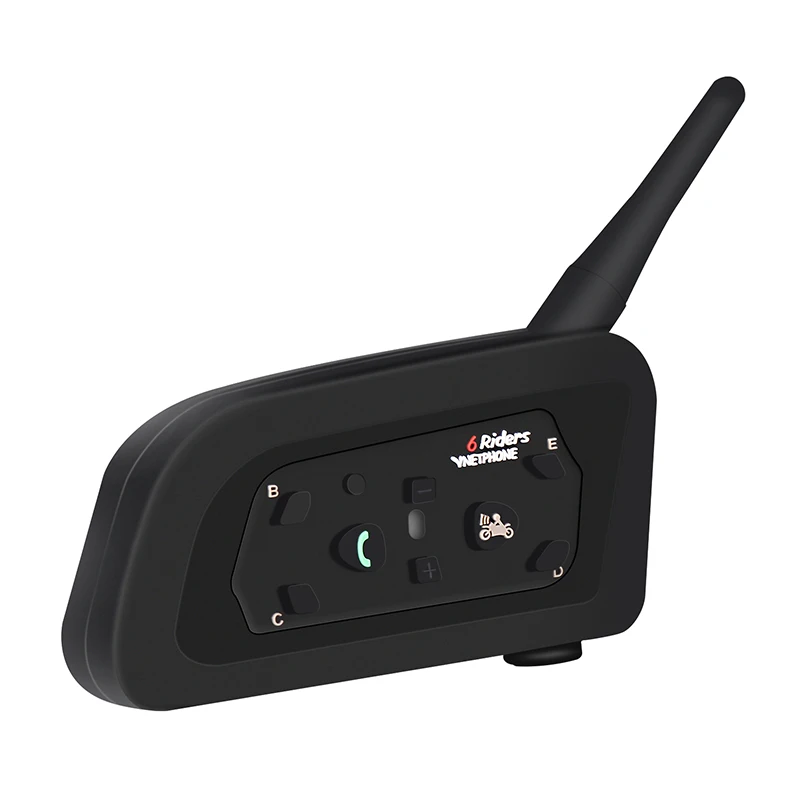 2 шт мотоциклетный шлем Bluetooth гарнитура 6 человек 1200 метров полный дуплекс Bluetooth домофон V6-1200m