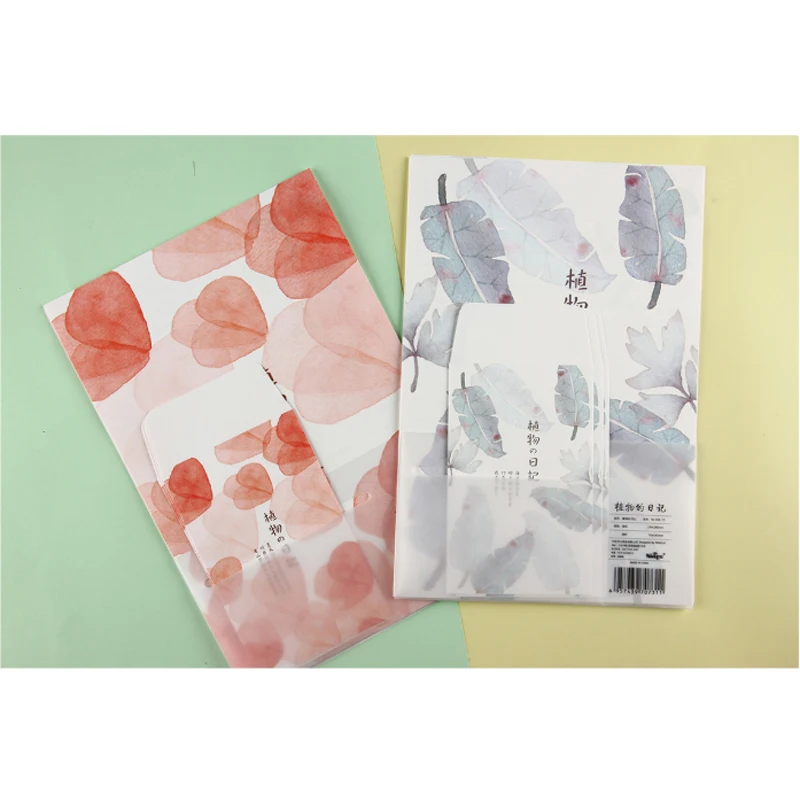10packs/lot New Plant Diary Small Paper School Office Supplies Christmas Envelope Diary A4 Big Letter Paper With Envelope