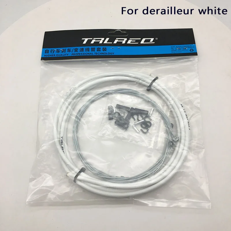 For Derailleur White TRLREQ 4/5 мм MTB дорожный велосипед велосипедный тормоз/переключатель линия автоматической фокусировкой горный велосипед высокая прочность велосипедные аксессуары регистрация - Цвет: For Derailleur White