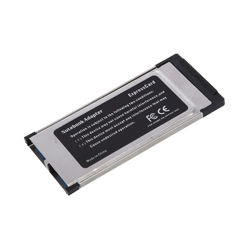 2 Port USB 3.0 Express Card Adapter Hub Cardbus for Laptop