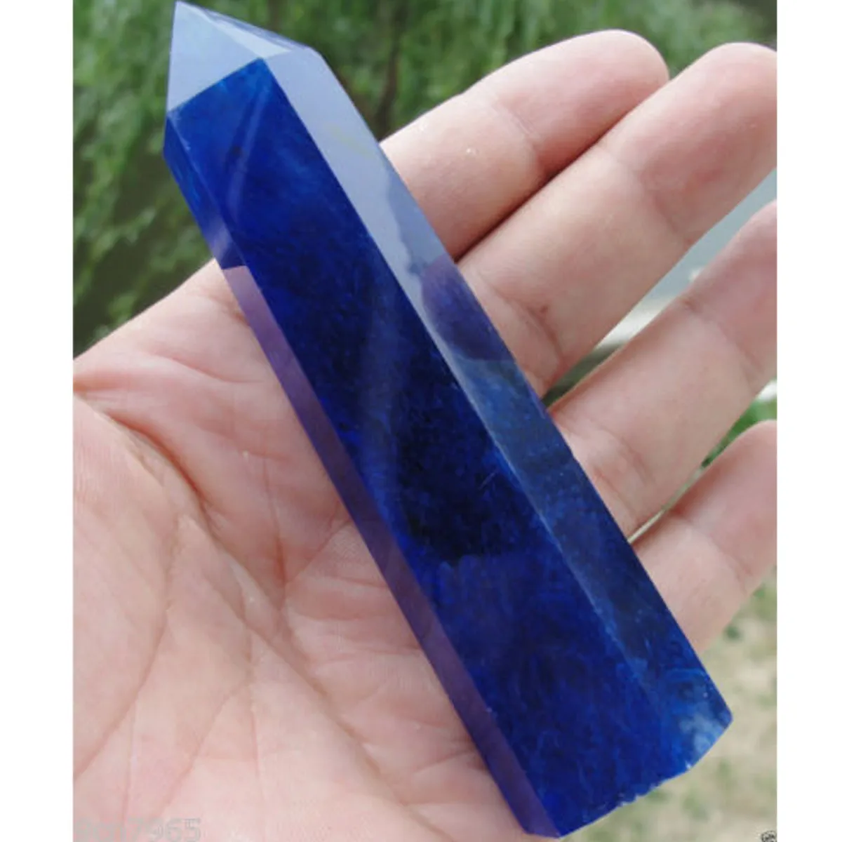 1PC Blue Rare Natural Quartz Crystal Stone Point Healing TreatmentStoneDecorT_ce
