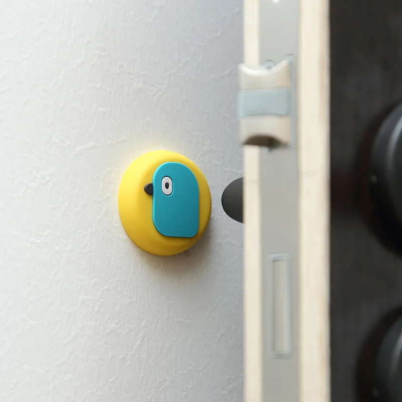 3pcs Anti-Collision Pad Suction Silicone Door Bumper Pad Door Stop Stop Bathroom Handle Top Invisible Wall Suction