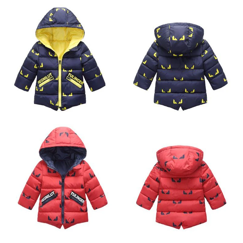 Boys Girls Jackets Hooded Outerwear Winter Children Warm Thick Jacket For Kids Clothes Baby Outerwear Zipper Coats Ski Jacket (2)